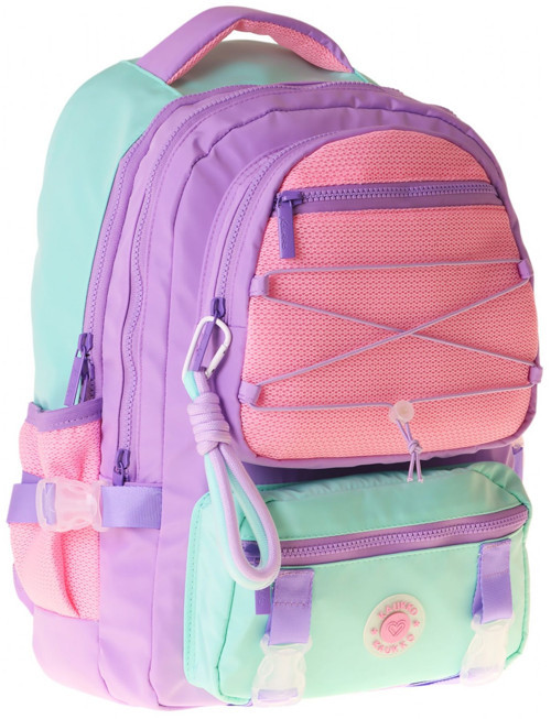 Beş Gözlü Mesh Lilac Kız Çocuk Lila - Pembe Okul ve Günlük Sırt Çantası - K1849