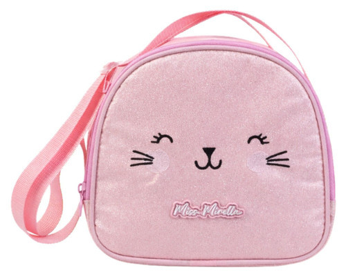 Kız Çocuk Kedi Baskılı (Pembe) Okul Beslenme Çantası - 26058