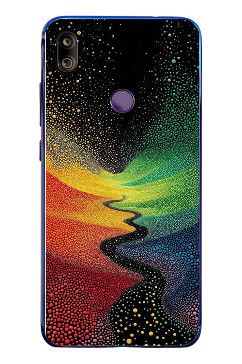 Redmi Note 7 Uyumlu Renkli Yollar Baskılı Silikon Kılıf