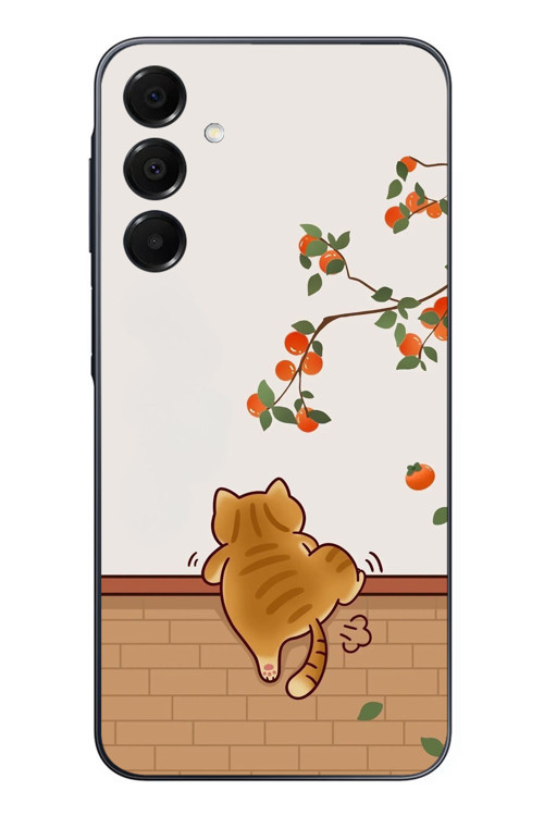Samsung Galaxy A16 Uyumlu Kedi Tırmanıyor Baskılı Silikon Kılıf