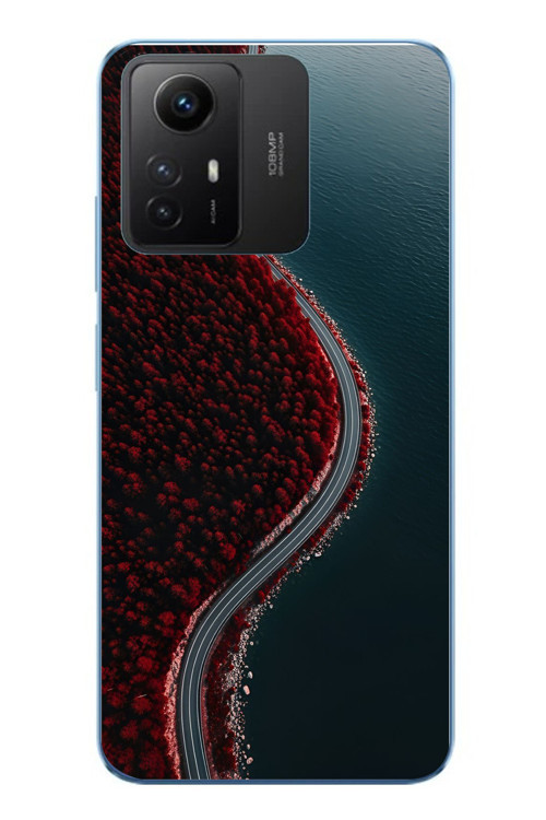 Redmi Note 12S Uyumlu Sonbahar Yolu Baskılı Silikon Kılıf