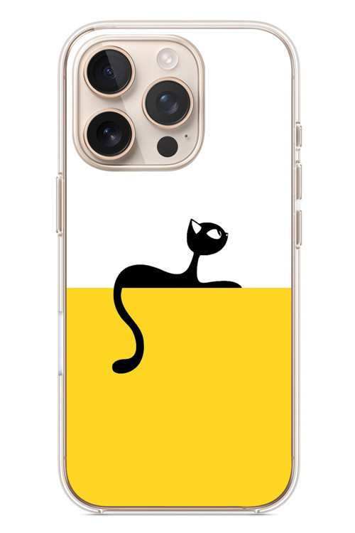İphone 16 Pro Uyumlu Dişi Kedi Baskılı Silikon Kılıf