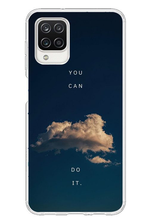 Samsung Galaxy A12 Uyumlu You Can Do İt Baskılı Silikon Kılıf