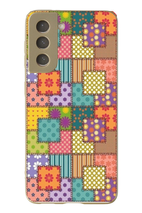 Samsung Galaxy S21 Fe Uyumlu Kare Motifleri Baskılı Silikon Kılıf