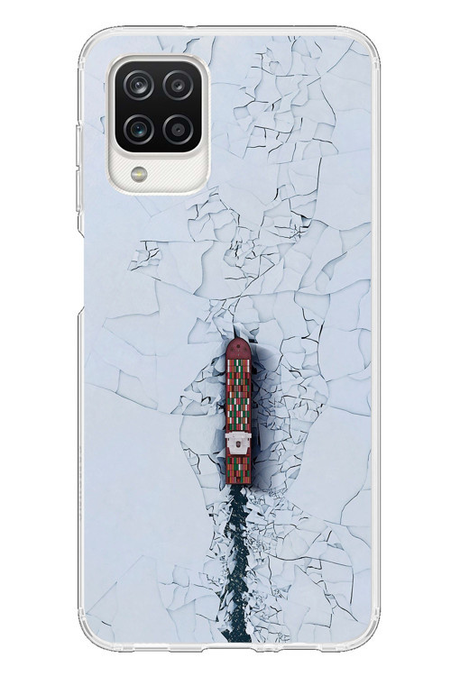 Samsung Galaxy A12 Uyumlu Yük Gemisi Baskılı Silikon Kılıf