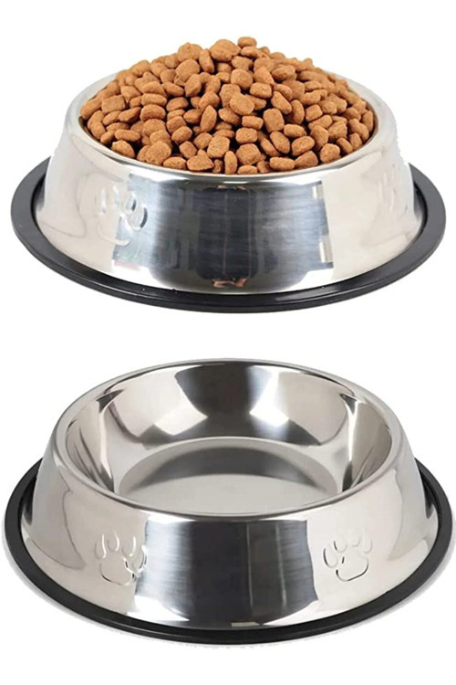 Kedi Köpek Evcil Hayvan Metal Mama Su Kabı 16 Cm 1 Adet