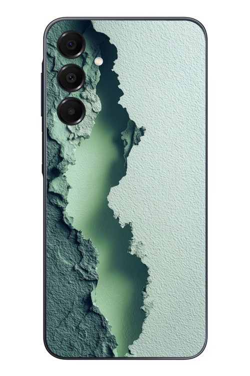 Samsung Galaxy A16 Uyumlu Koyu Yeşil İzler Baskılı Silikon Kılıf