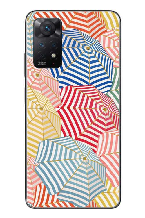 Redmi Note 11 Pro 4G Uyumlu Şemsiyeler Baskılı Silikon Kılıf