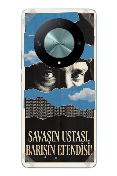 Honor X9B Uyumlu Savaşın Ustası Atatürk Baskılı Silikon Kılıf