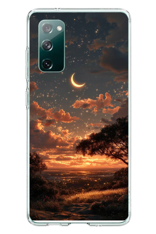 Samsung Galaxy S20 Fe Uyumlu Ay Gecesi Baskılı Silikon Kılıf