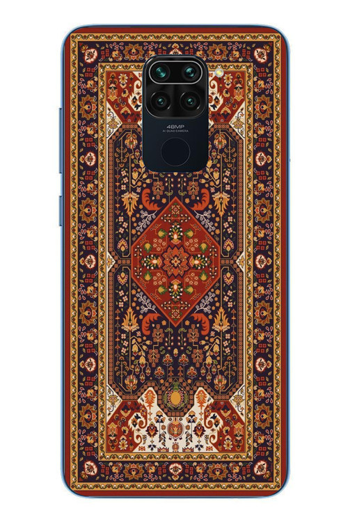 Redmi Note 9 Uyumlu Anadolu Motif Halısı Baskılı Silikon Kılıf