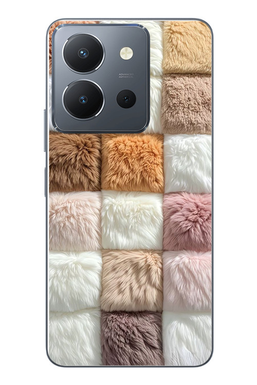 Vivo Y36 Uyumlu Pofuduk Desenler Baskılı Silikon Kılıf