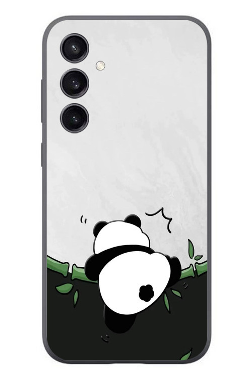 Samsung Galaxy S23 Uyumlu Bambuya Çıkan Panda Baskılı Silikon Kılıf