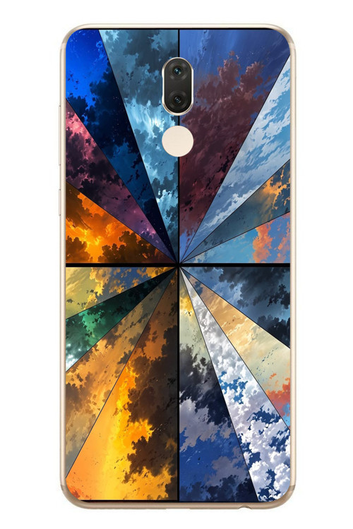 Huawei Mate 10 Lite Uyumlu Mevsim Geçişleri Baskılı Silikon Kılıf
