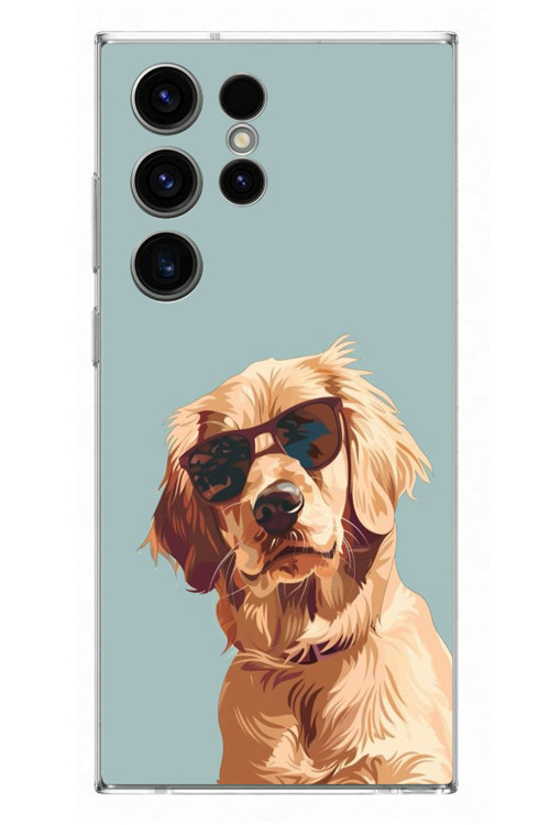 Samsung Galaxy S23 Ultra Uyumlu Karizmatik Köpek Baskılı Silikon Kılıf