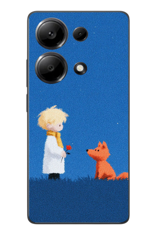 Redmi Note 13 Pro 4G Uyumlu Sarışın Çocuk ve Köpek Baskılı Silikon Kılıf