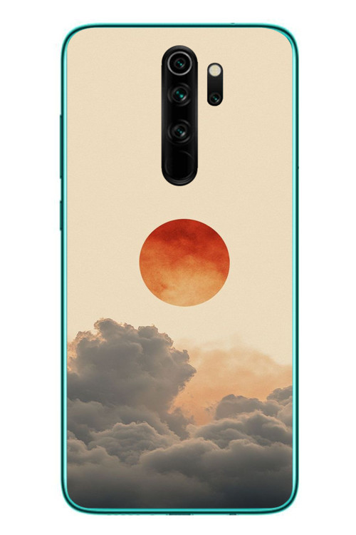 Redmi Note 8 Pro Uyumlu Bulut ve Güneş Baskılı Silikon Kılıf