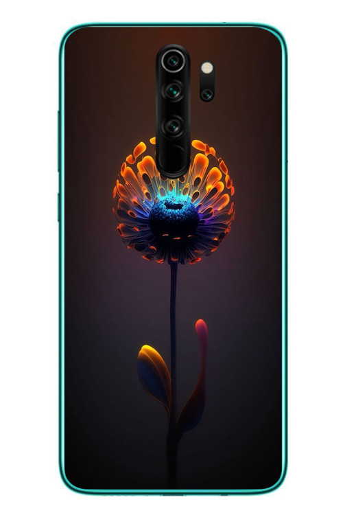 Redmi Note 8 Pro Uyumlu Büyülü Çiçek Baskılı Silikon Kılıf