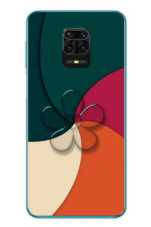 Redmi Note 9s Uyumlu Modern Yonca Renkleri Baskılı Silikon Kılıf