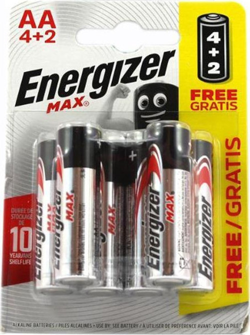 Max Alkaline AA Kalem Pil 4+2 AA LR6