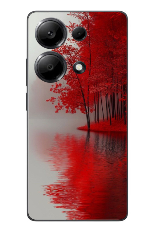 Redmi Note 13 Pro 4G Uyumlu Sonbahar Gölü Baskılı Silikon Kılıf
