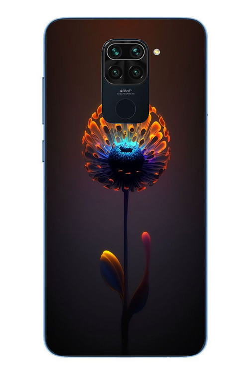 Redmi Note 9 Uyumlu Büyülü Çiçek Baskılı Silikon Kılıf