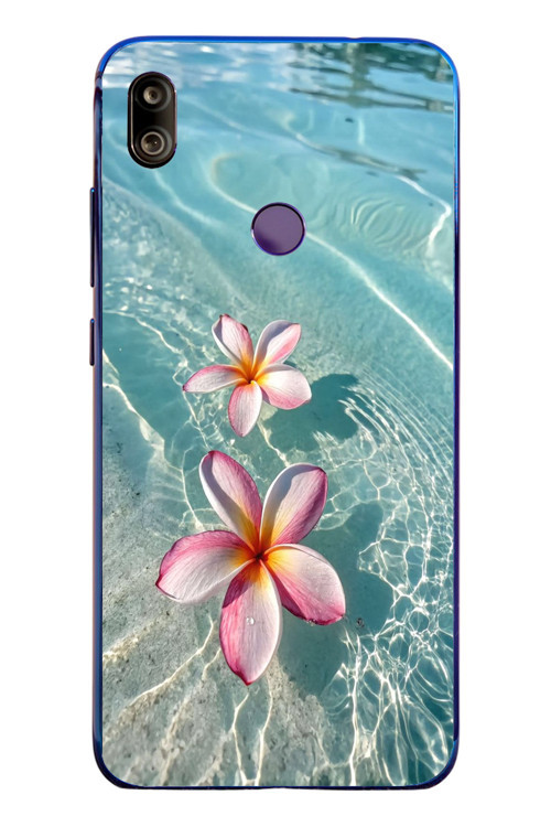 Redmi Note 7 Uyumlu Denizde Çiçekler Baskılı Silikon Kılıf