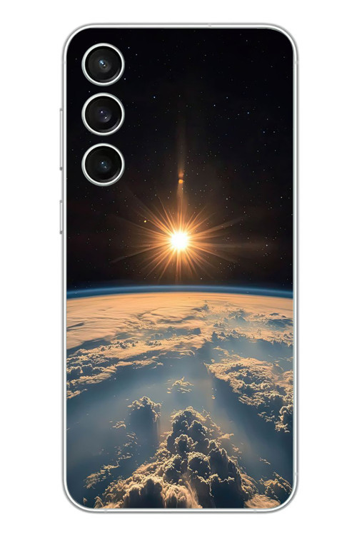 Samsung Galaxy S23 Fe Uyumlu Uzay Günbatımı Baskılı Silikon Kılıf