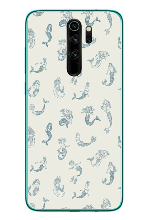 Redmi Note 8 Pro Uyumlu Deniz Kızları Baskılı Silikon Kılıf