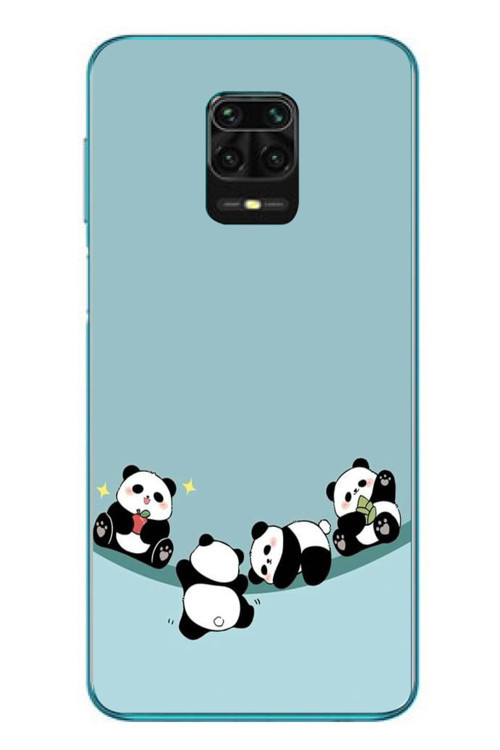 Redmi Note 9s Uyumlu Panda Ailesi Baskılı Silikon Kılıf