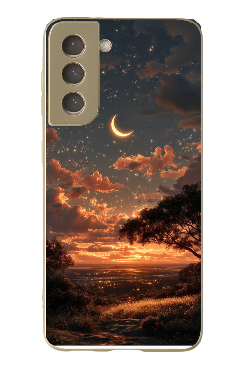 Samsung Galaxy S21 Fe Uyumlu Ay Gecesi Baskılı Silikon Kılıf