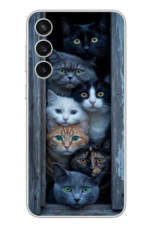 Samsung Galaxy S23 Fe Uyumlu Yavru Kediler Baskılı Silikon Kılıf