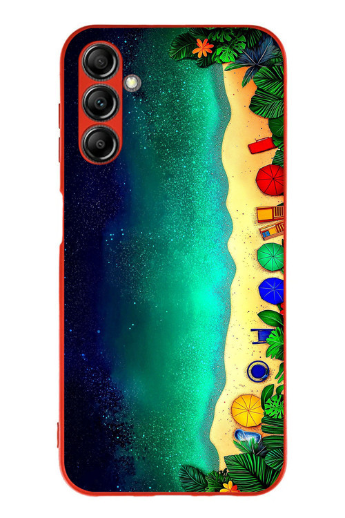 Samsung Galaxy A14 Uyumlu Tatil Kumsal Gecesi Baskılı Silikon Kılıf