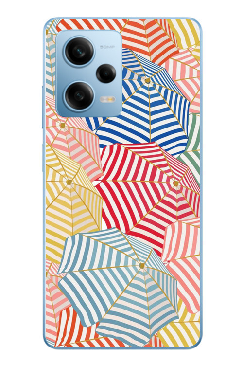 Redmi Note 12 Pro 5G Uyumlu Şemsiyeler Baskılı Silikon Kılıf