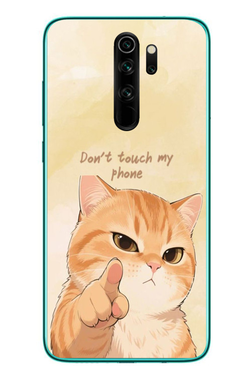 Redmi Note 8 Pro Uyumlu Dont Touch My Phone Baskılı Silikon Kılıf