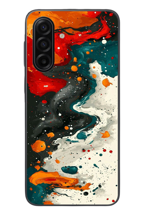 Samsung Galaxy A17 Uyumlu Boya Karışımı Baskılı Silikon Kılıf