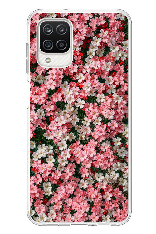 Samsung Galaxy A12 Uyumlu Ahenkli Papatyalar Baskılı Silikon Kılıf