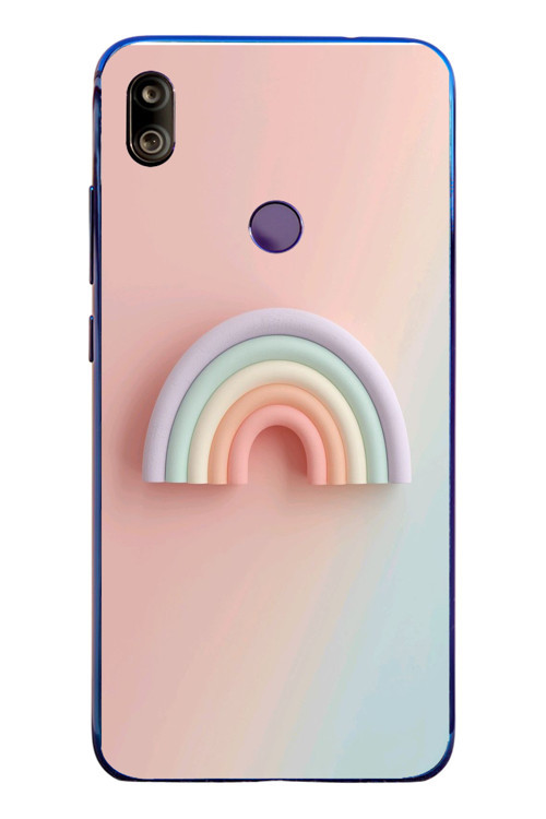 Redmi Note 7 Uyumlu Gökkuşağı Pastel Baskılı Silikon Kılıf