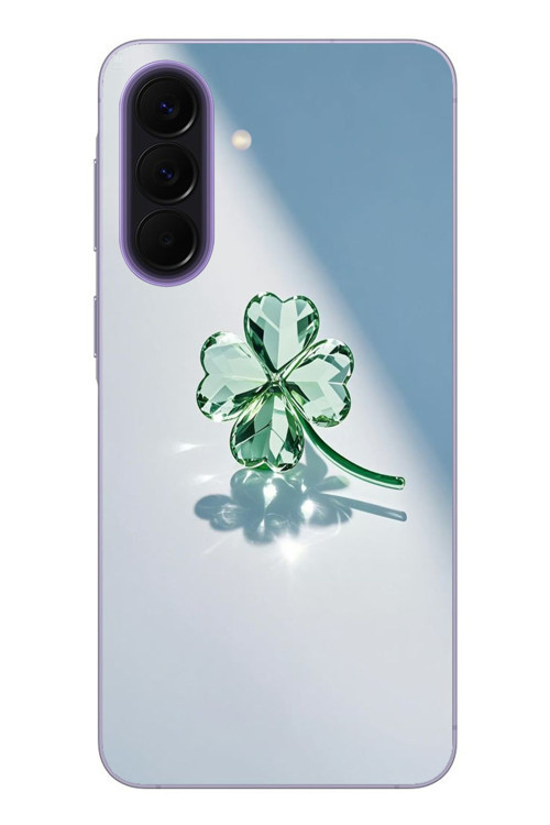 Samsung Galaxy A57 Uyumlu Yeşil Yonca Baskılı Silikon Kılıf