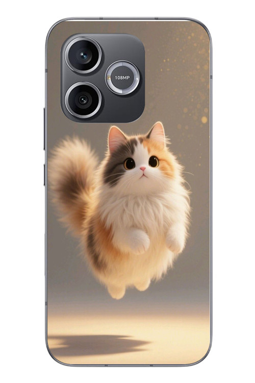 Honor 600 Uyumlu Zıplayan Kedi Baskılı Silikon Kılıf