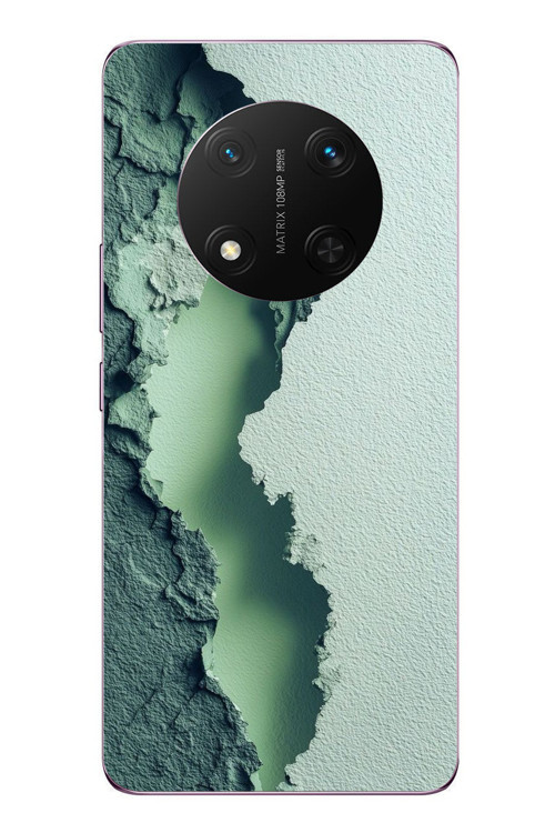 Honor Magic 7 Lite Uyumlu Koyu Yeşil İzler Baskılı Silikon Kılıf
