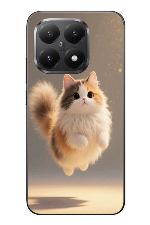 Xiaomi Mi 15T Uyumlu Zıplayan Kedi Baskılı Silikon Kılıf