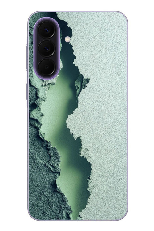 Samsung Galaxy A57 Uyumlu Koyu Yeşil İzler Baskılı Silikon Kılıf