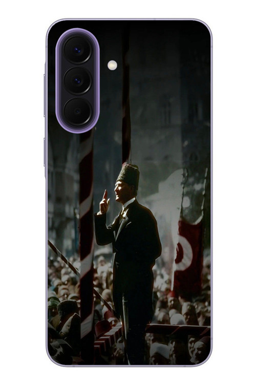Samsung Galaxy A57 Uyumlu Atatürk Hitap Ediyor Baskılı Silikon Kılıf