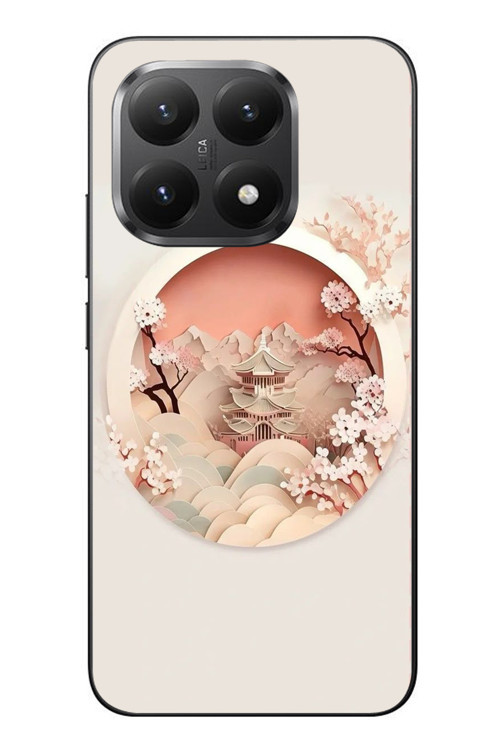 Xiaomi Mi 15T Uyumlu Manzar Retro Yuvarlak Baskılı Silikon Kılıf