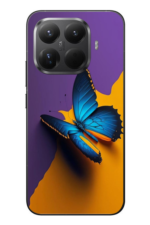 Xiaomi Mi 15T Pro Uyumlu Mavi Kelebek Baskılı Silikon Kılıf