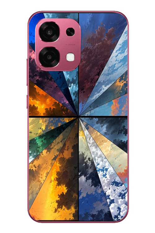 Oppo A6 Pro Uyumlu Mevsim Geçişleri Baskılı Silikon Kılıf