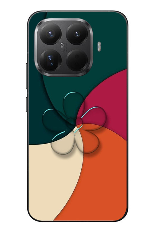 Xiaomi Mi 15T Pro Uyumlu Modern Yonca Renkleri Baskılı Silikon Kılıf