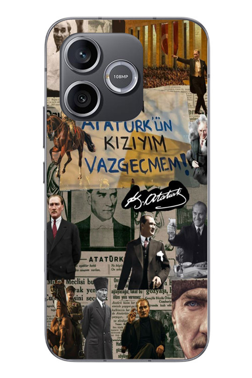 Honor 600 Uyumlu Ben Atatürk Kızıyım Baskılı Silikon Kılıf