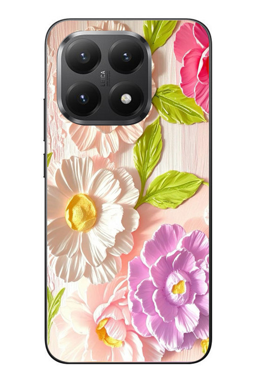 Xiaomi Mi 15T Uyumlu Beyaz Papatyalar Baskılı Silikon Kılıf